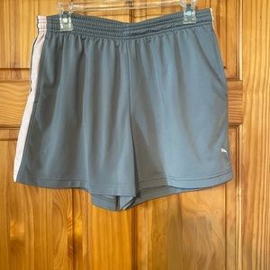 Puma Grey & Pink Gym Shorts